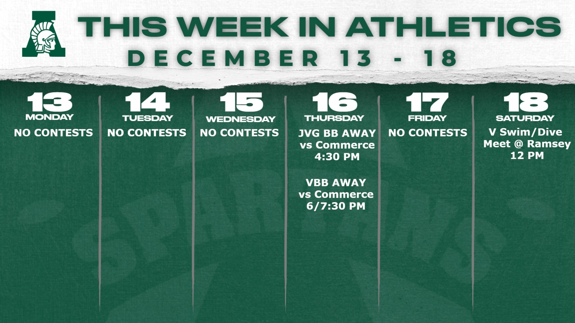 Week of December 13