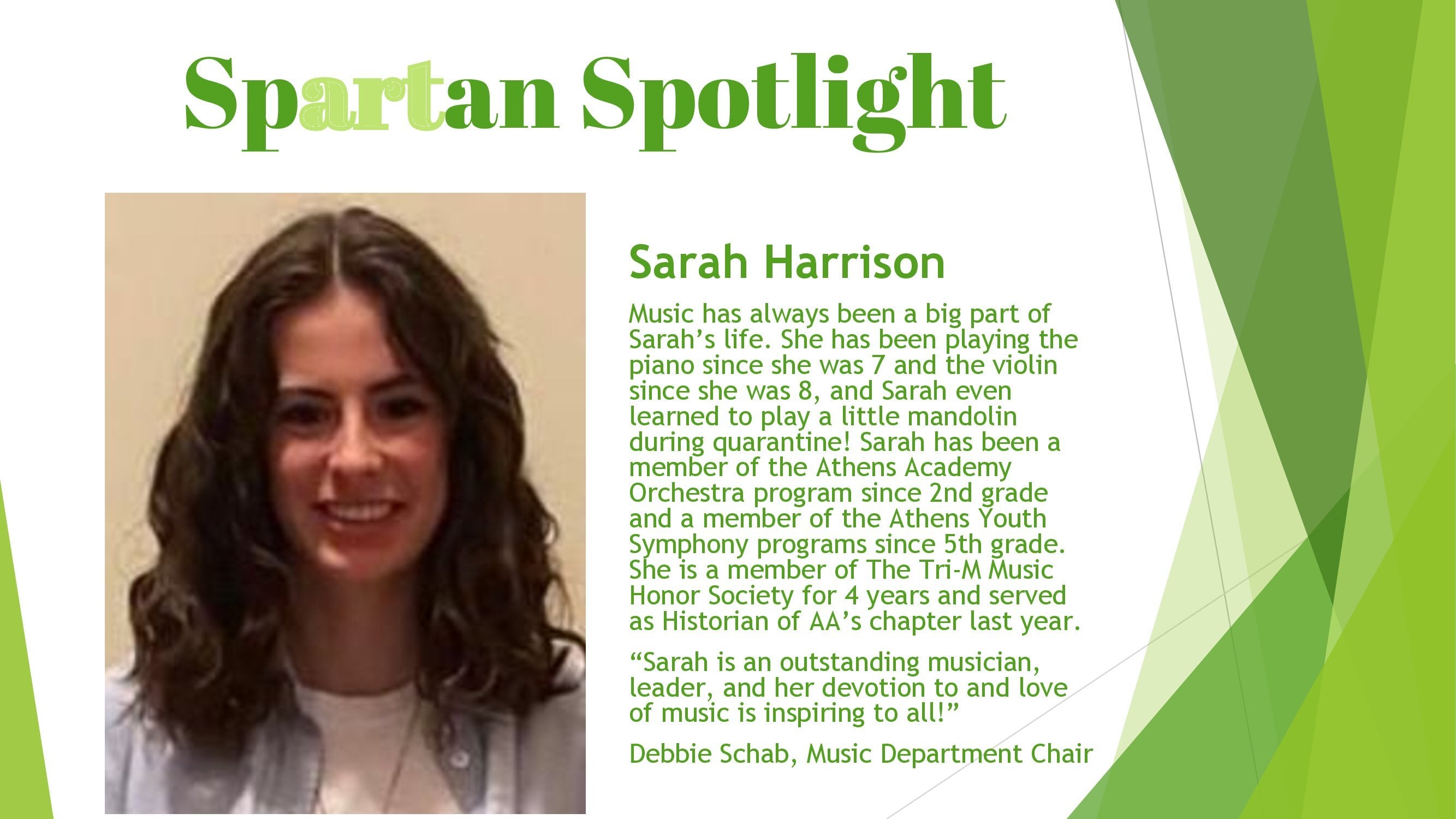 Spartan Spotlight- Sarah Harrison
